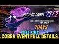 Cobra Event Free Fire | free fire new event | ff new event today | free fire