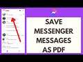 How To Save Messenger Messages As PDF [STEP-BY-STEP]