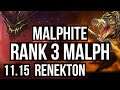 MALPHITE vs RENEKTON (TOP) | Rank 3 Malph, 7/2/15 | BR Challenger | v11.15