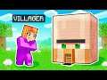 My Villager's SECRET Base in Minecraft!