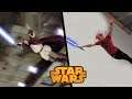 Stunts from Star Wars In Real Life (Parkour + Lightsaber)