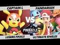 Pinnacle 2019 SSBU - TGS | Captain L (Pikachu) Vs DEM | Pandarian (Trainer) Smash Ultimate L. Finals
