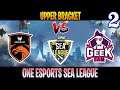 TNC vs Geek Fam Game 2 | Bo3 | Upper Bracket One Esports SEA League | DOTA 2 LIVE