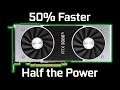 AMPERE 50% FASTER THAN TURING @ HALF THE POWER