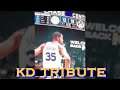 📱 Durant tribute video, waves to VIPs of Golden State Warriors at Chase Center (vs Brooklyn Nets)