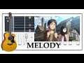 Guitar Tab - "Red Swan" (Attack on Titan anime theme) - Yoshiki | Melody Tutorial Sheet #Anp