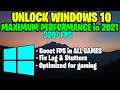 How to Optimize Windows 10 for GAMING in 2021 - Unlock MAXIMUM Performance