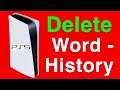 PS5 How to DELETE Word History!