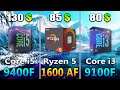 Core i5 9400F vs Ryzen 5 1600 AF vs Core i3 9100F | PC Gameplay Benchmark Test in 15 Games