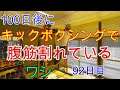 キックボクシングで100日後に腹筋割れるワシ92日目