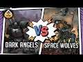 Dark Angels vs Space Wolves I Играем | 1250pts I Warhammer 40000
