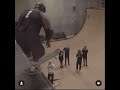 man skates down a ramp and fails