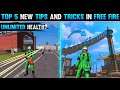TOP 5 NEW TRICKS IN FREE FIRE | UNLIMITED HEALTH TRICK IN TRAINING MODE | FREE FIRE TIPS AND TRICKS