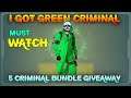 TOP CRIMINAL GREEN BUNDLE EVENT FREEFIRE | FREEFIRE NEW EVENT GIVEAWAY | NEW RAIDER SPIN EVENT |
