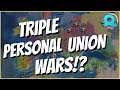 Triple Personal Union Wars?! - PU The Entire World Challenge! [Europa Universalis IV]