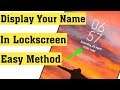 How To Add Your Name & Mobile Number On Lock Screen || Display Owner Info