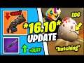 *NEW* Fortnite 16.10 Update - The EGG is HATCHING (FNAF), HUGE Shotgun NERF & Crafting Changes!!
