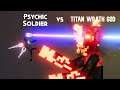 Psychic Soldier vs Titan Wrath God (Wrath God mod) in People Playground 1.11