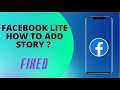 How To Add Story In Facebook Lite