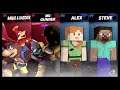 Super Smash Bros Ultimate Amiibo Fights – Steve & Co #262 Microsoft Team Battle