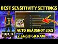 🔥Free Fire Max Best Sensitivity Settings🔥One Tap Headshot Settings In Free Fire Max🔥4,6,8 GB RAM
