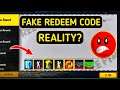 Free Fire Redeem Code Reality | Fake Redeem Code Reality || Free Fire New Redeem Code Today