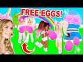 Giving Away *FREE EGGS* To People Who Are WEARING PINK In Adopt Me! (Roblox)