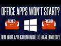 How to FIX Application Unable to Start Correctly on Microsoft Office Apps in Windows 10