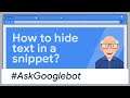 How to hide text in a snippet?