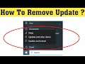 How To Remove Windows 10 - "Update And Shut down" - "Update and Restart" Option - How To Fix