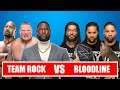 The Rock & Omos & Brock Lesnar vs. The Usos & Roman Reigns (The Bloodline) - WWE Tag Team Match