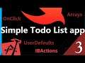 ✅ 3 IBActions, OnClick, UserDefaults y Arrays en Swift | Primera app con iOS - Todo List con Swift
