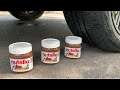 Experiment Car vs Nutella Chocolate Cakes | Crushing Crunchy & Soft Things by Car | Test Ex