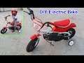 How to Make Electric Bike 40km/h using Petrol - 50cc Mini Kids Bike