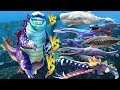 Hungry Shark Evolution - SHARKJIRA vs NESSIE LEO MOBI DICK MR SNAPPI ALAN MEGALODON  BIG BOMMA