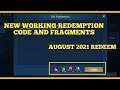 NEW WORKING REDEMPTION CODE AND FRAGMENTS | AUGUST 2021 REDEEM CODES IN MOBILE LEGENDS BANG BANG
