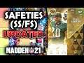 RANKING the BEST Safeties (SS/FS) in Madden 21 Ultimate Team (Tier List)