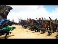 SAUROPODS vs TEAM GODZILLA | Ark Battle