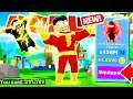 USING SHAZAM TO GET THE *NEW* MAX RANK AND STRONGEST SWORD IN ROBLOX NINJA LEGENDS NEW UPDATE!!
