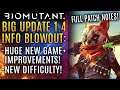 Biomutant's Big Update 1.4! Every Detail Revealed! New Game Plus Changes, New Difficulty and More!