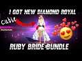 I got new Diamond royal bundle 🥰 | Ruby Bride Bundle | Freefire Telugu | Telugu gaming girl