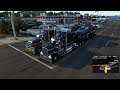 ATS 1.41 Convoy/ Kenworth W900 + Peterbilt 389 /Multiplayer live Tour/ Car Transporter/DE-Truckers