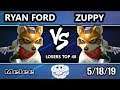 GOML 2019 SSBM - Ryan Ford (Fox) Vs. Zuppy (Fox) Smash Melee Tournament Losers Top 48