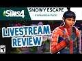 REVIEW: SNOWY ESCAPE LIVESTREAM (GAMEPLAY) - SIMS 4 2020