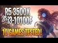 Ryzen 5 3500X vs Intel i3-10100F | 10 Game Benchmark Test and Gameplay