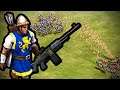200 Machine Gun Longbowmen vs 2000 Frankish Knights | AoE II: Definitive Edition