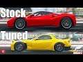 Forza Horizon 4: Stock vs Tuned! Ferrari 488 GTB vs Mazda RX7 FD