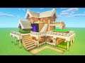 Minecraft Tutorial: How To Make A Ultimate Wooden Survival House "2020 Tutorial"