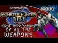 MY FIRST IMPRESSIONS OF ALL THE WEAPONS : MH RISE STREAM HIGHLIGHT