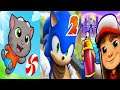 Subway Surfers Vs. Talking Tom Candy Run Vs. Sonic Dash 2: Sonic Boom (iOS Games)